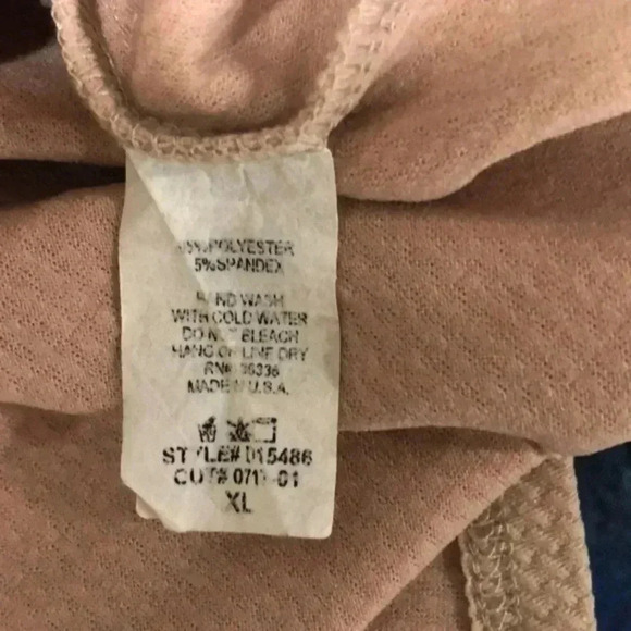 Deb brand XL dress khaki color with black lace accent at top - Picture 5 of 7